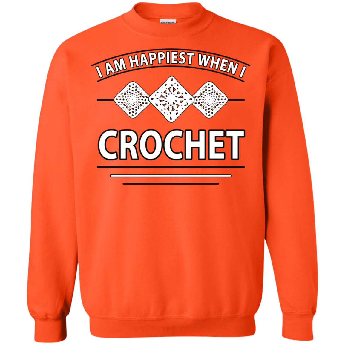 I Am Happiest When I Crochet Crewneck Sweatshirts - Crafter4Life - 1