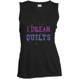 I Dream Quilts Ladies Sleeveless V-neck - Crafter4Life - 3
