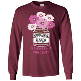Happiness Blooms with Crafts Long Sleeve Ultra Cotton T-Shirt - Crafter4Life - 7