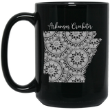 Arkansas Crocheter Black Mugs