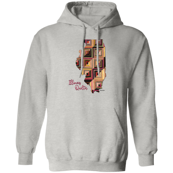 Illinois Quilter Pullover Hoodie, Gift for Quilting Friends and Family