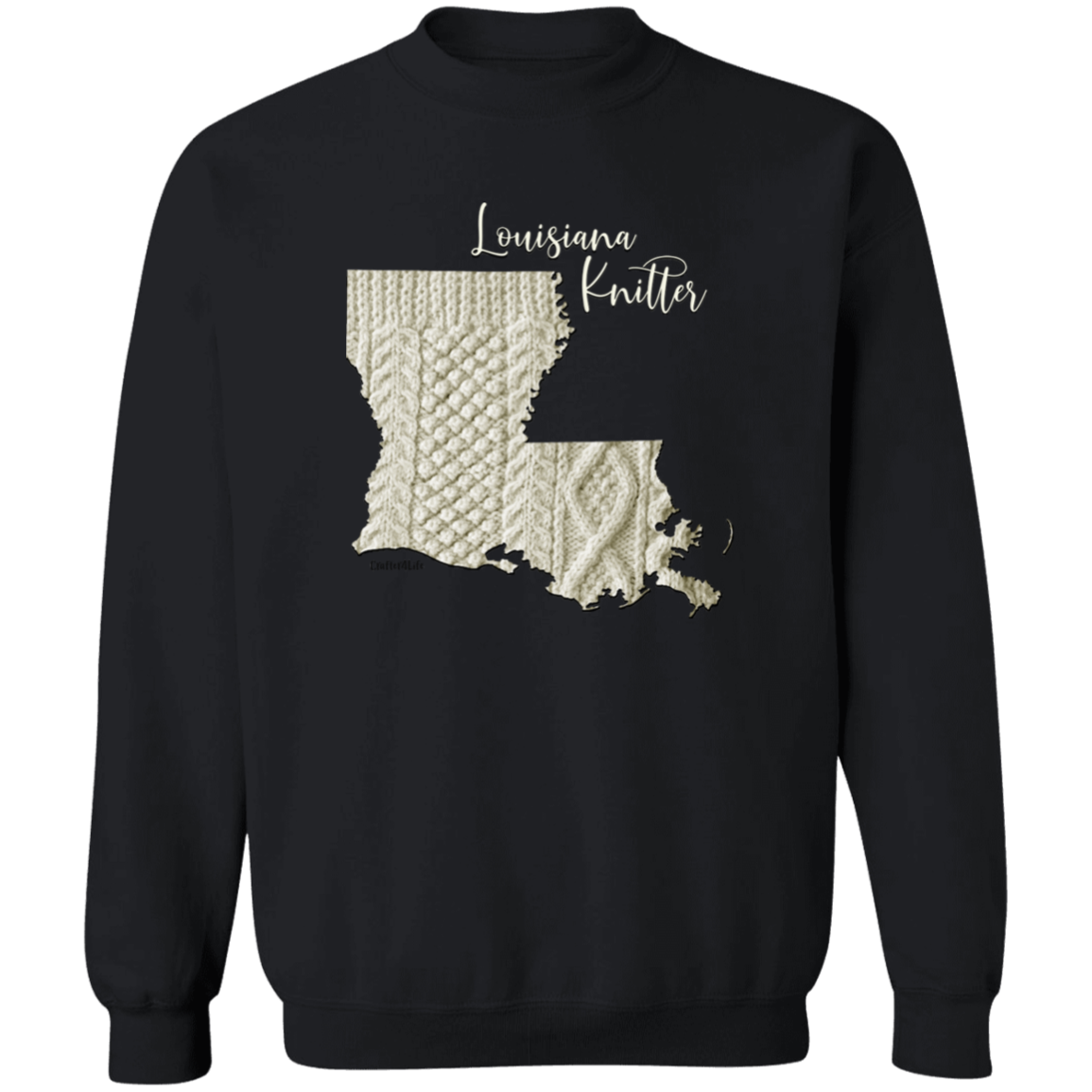 Louisiana Knitter Crewneck Pullover Sweatshirt