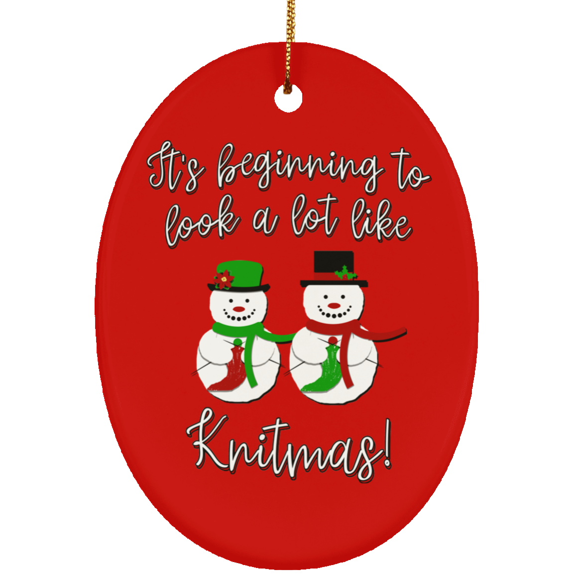 Knitmas Snow Couple Ornaments