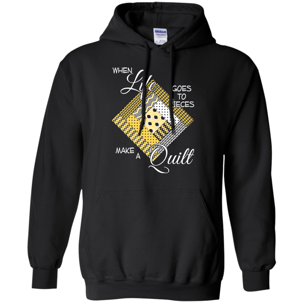 Make a Quilt (yellow) Pullover Hoodies - Crafter4Life - 2