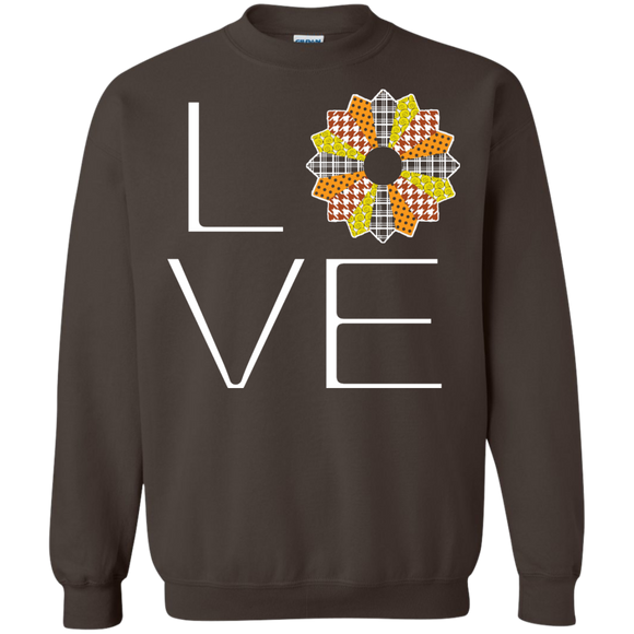 LOVE Quilting (Fall Colors) Crewneck Sweatshirts - Crafter4Life - 1