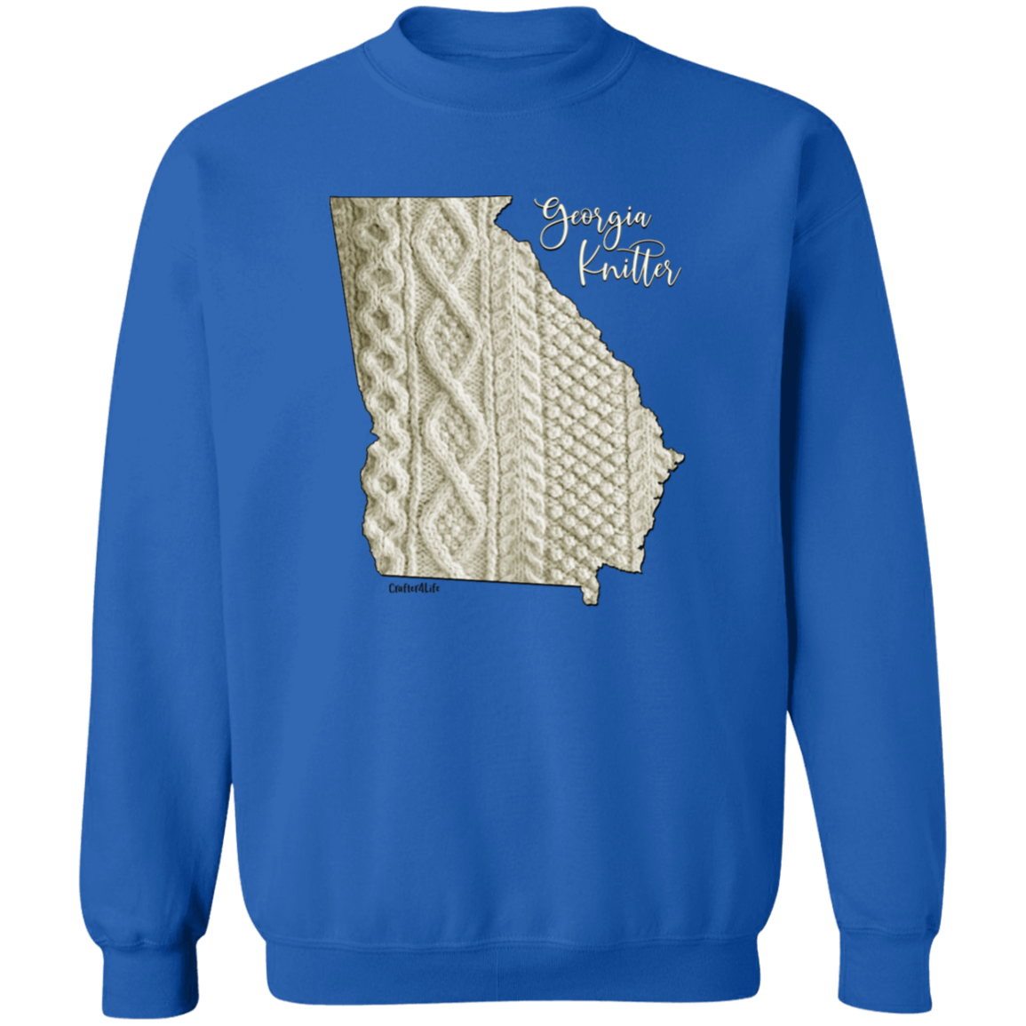 Georgia Knitter Crewneck Pullover Sweatshirt