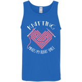 Knitting Makes My Heart Smile Cotton Tank Top