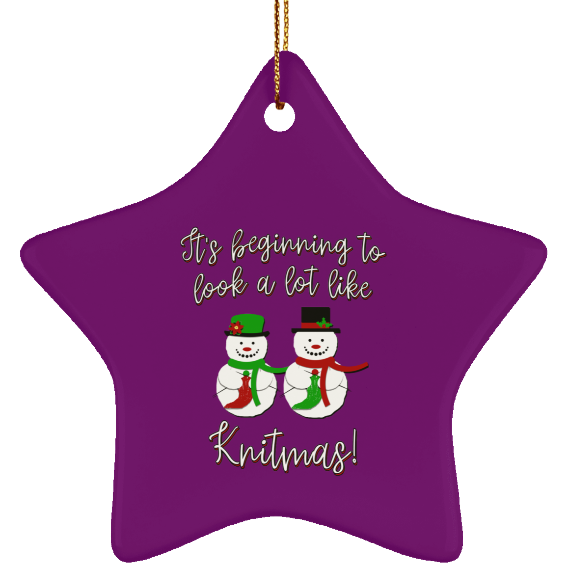Knitmas Snow Couple Ornaments