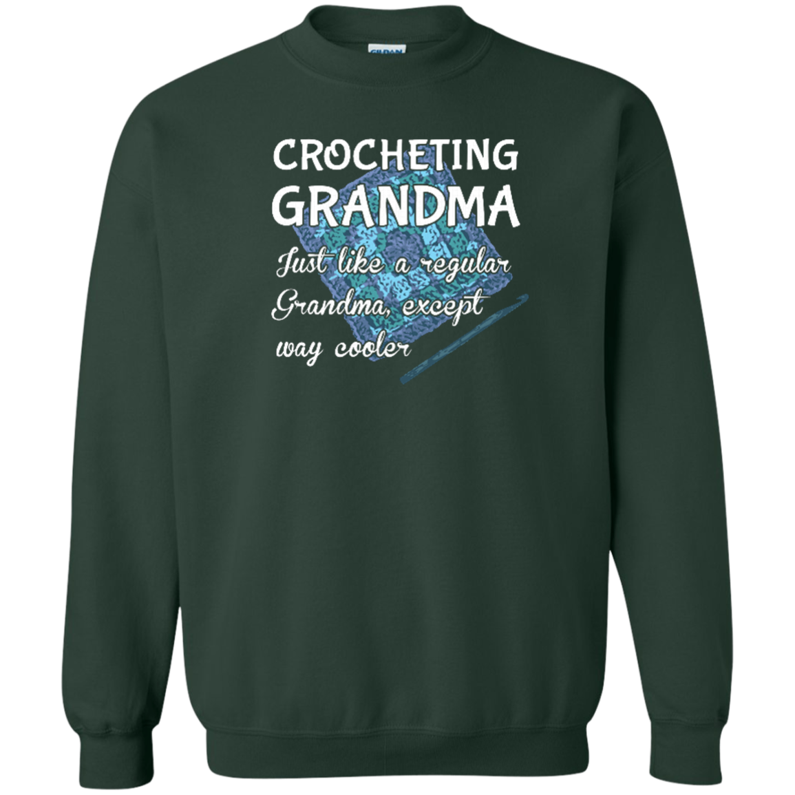 Crocheting Grandma Crewneck Pullover Sweatshirt