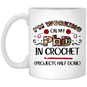 PhD in Crochet Mugs
