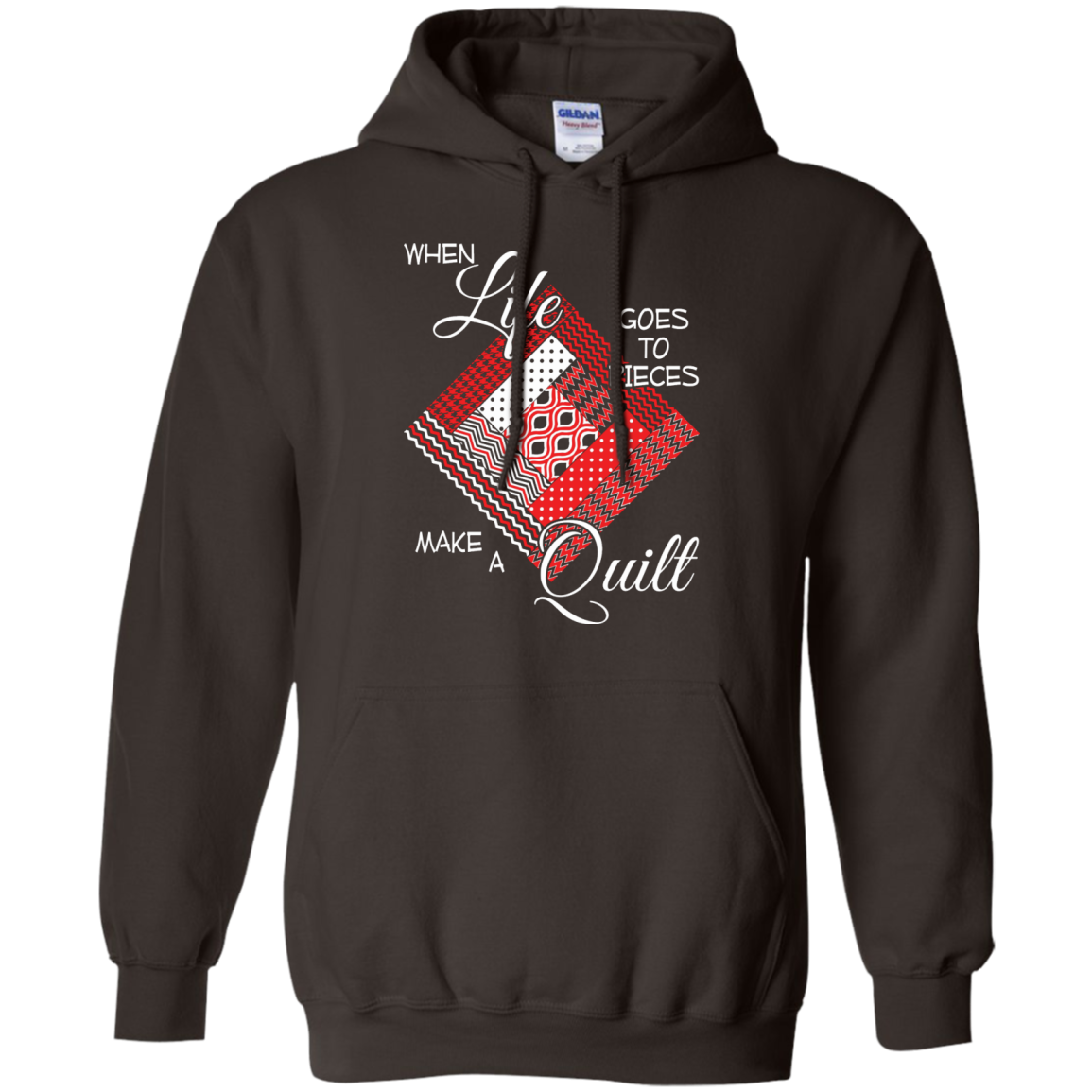 Make a Quilt (red) Pullover Hoodies - Crafter4Life - 5