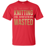 Time Spent Knitting Custom Ultra Cotton T-Shirt - Crafter4Life - 6