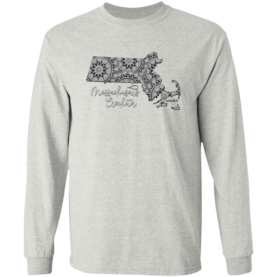 Massachusetts Crocheter LS Ultra Cotton T-Shirt