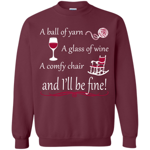 I'll be Fine Crewneck Pullover Sweatshirt