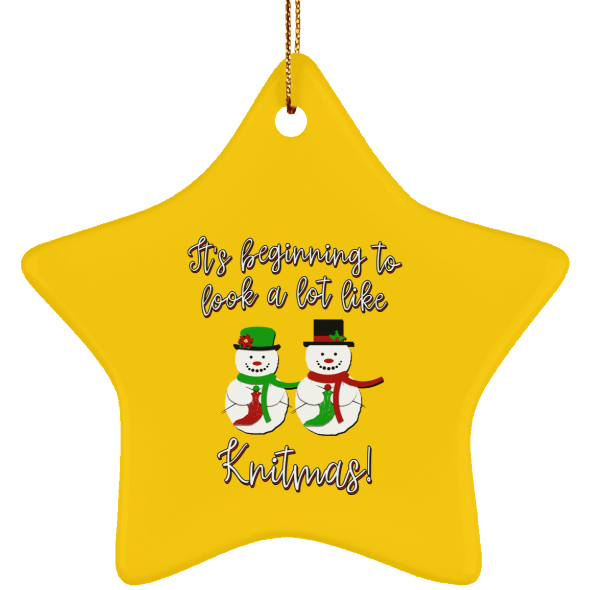 Knitmas Snow Couple Ornaments