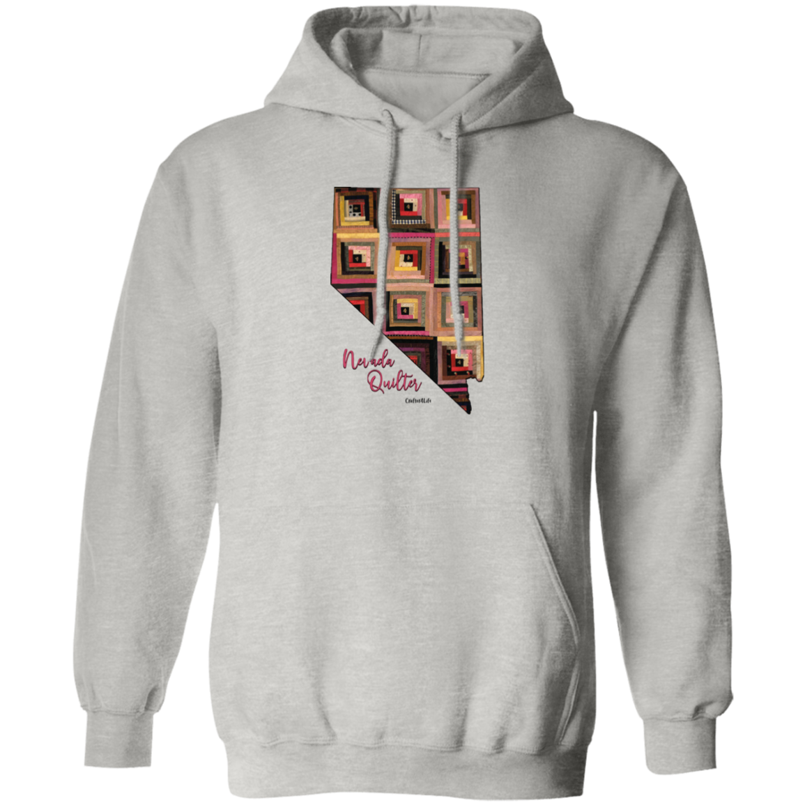 Nevada Quilter Pullover Hoodie, Gift for Quilting Friends and Family