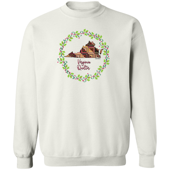 Virginia Quilter Christmas Crewneck Pullover Sweatshirt