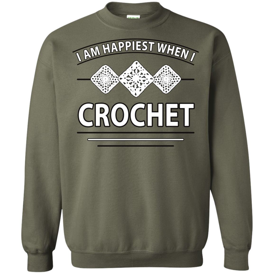 I Am Happiest When I Crochet Crewneck Sweatshirts - Crafter4Life - 11