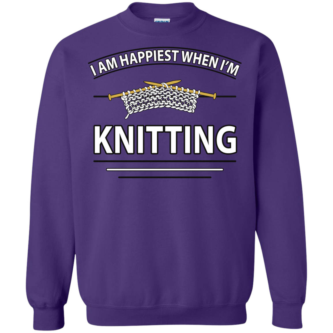 I Am Happiest When I'm Knitting Crewneck Sweatshirts - Crafter4Life - 7
