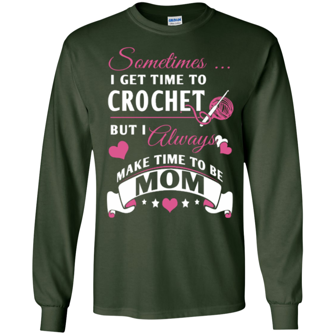 Crochet Mom Long Sleeve Ultra Cotton T-Shirt - Crafter4Life - 3