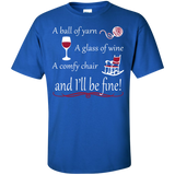 A Ball of Yarn a Glass of Wine Men's and Unisex T-Shirts - Crafter4Life - 6