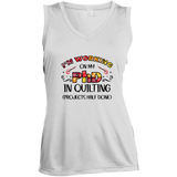 PhD in Quilting Ladies' Sleeveless Moisture Absorbing V-Neck