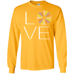 LOVE Quilting (Fall Colors) Long Sleeve Ultra Cotton T-Shirt - Crafter4Life - 1