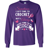 Crochet Mom Long Sleeve Ultra Cotton T-Shirt - Crafter4Life - 11