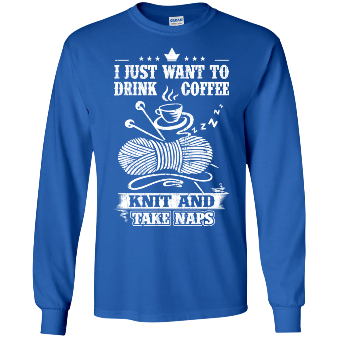 Coffee-Knit-Nap Long Sleeve Ultra Cotton T-Shirt - Crafter4Life - 10