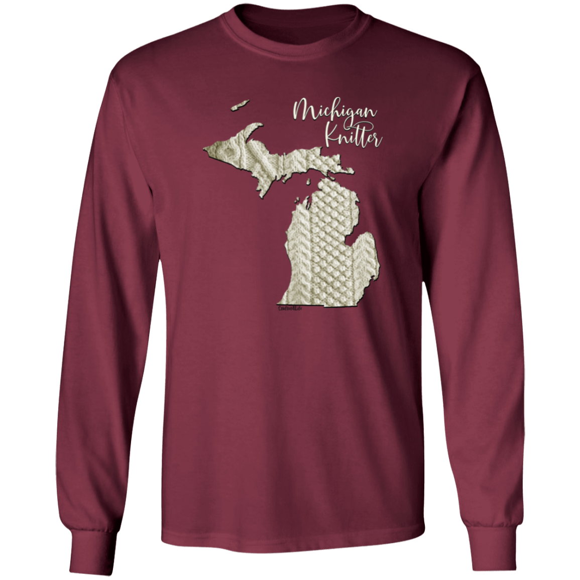 Michigan Knitter LS Ultra Cotton T-Shirt