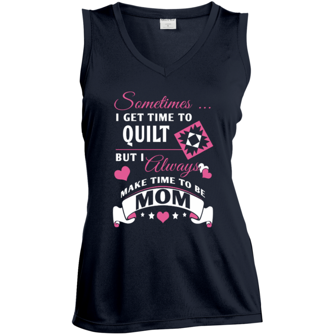 Time-Quilt-Mom Ladies Sleeveless V-Neck - Crafter4Life - 4
