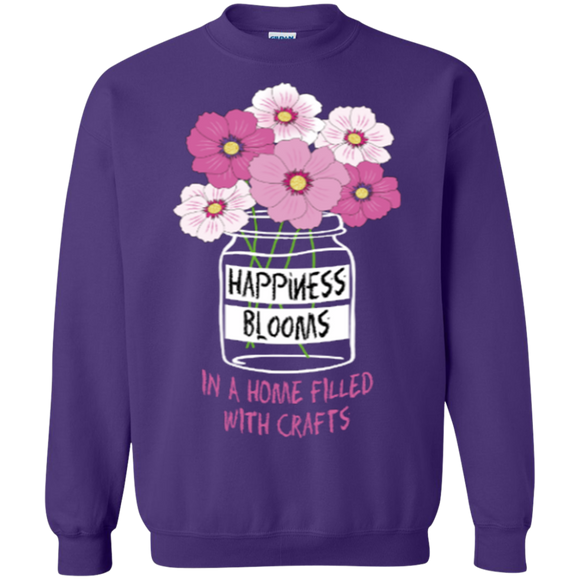 Happiness Blooms with Crafts Crewneck Sweatshirts - Crafter4Life - 1