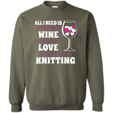 All I Need is Wine-Love-Knitting Crewneck Sweatshirt - Crafter4Life - 9