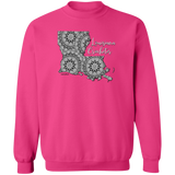 Louisiana Crocheter Crewneck Pullover Sweatshirt