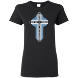Log Cabin Easter Cross Ladies Shirts