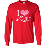I Heart to Quilt Long Sleeve Ultra Cotton T-Shirt - Crafter4Life - 9