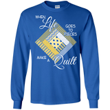 Make a Quilt (yellow) Long Sleeve Ultra Cotton T-Shirt - Crafter4Life - 8
