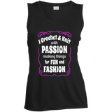I Crochet & Knit with Passion Ladies Sleeveless Moisture Absorbing V-Neck