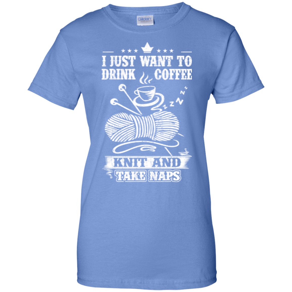 Coffee-Knit-Nap Ladies Custom 100% Cotton T-Shirt - Crafter4Life - 7