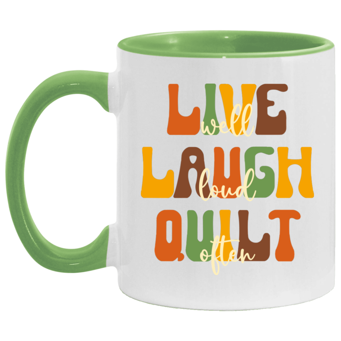 Live Well Quilt Often Mugs