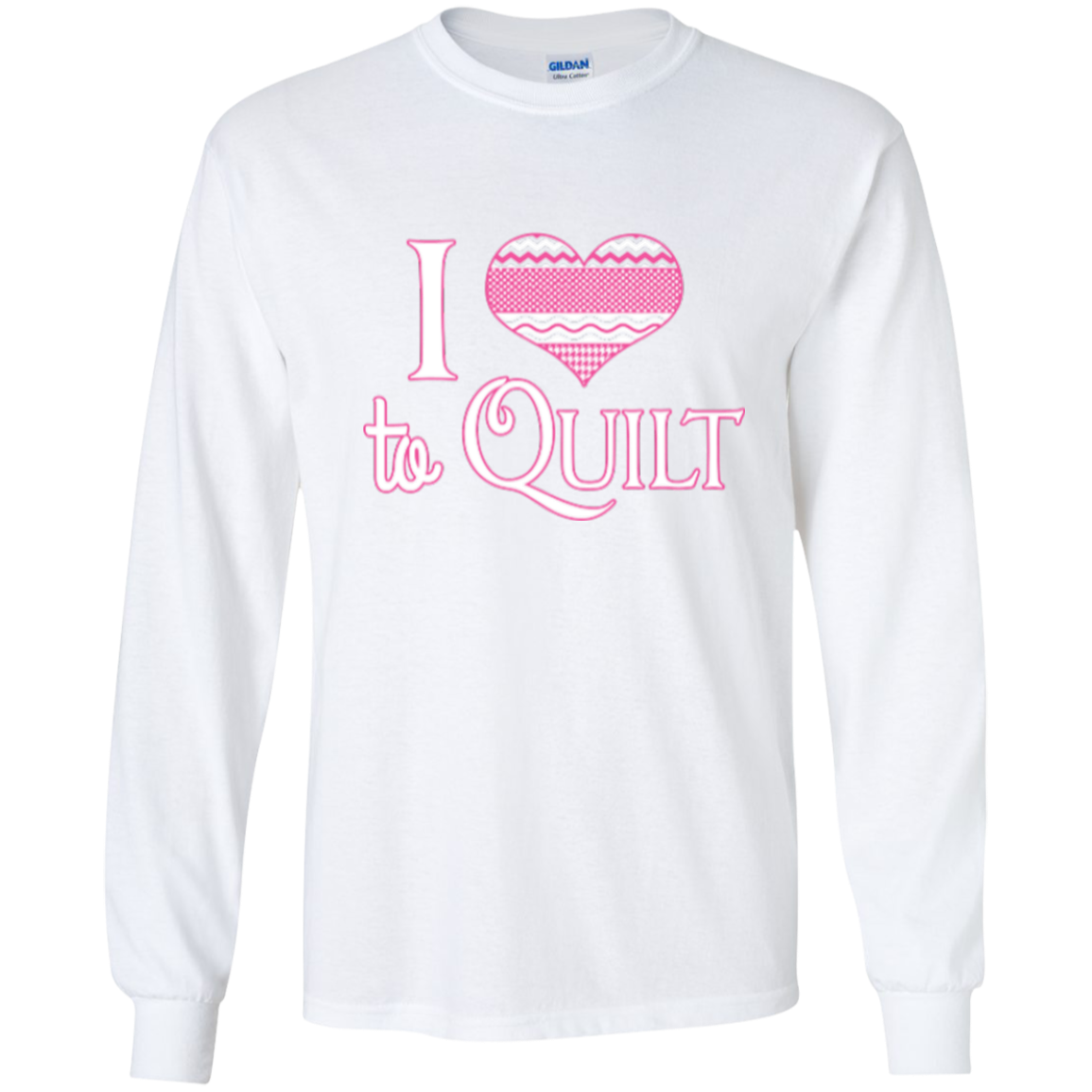 I Heart to Quilt Long Sleeve Ultra Cotton T-Shirt - Crafter4Life - 2