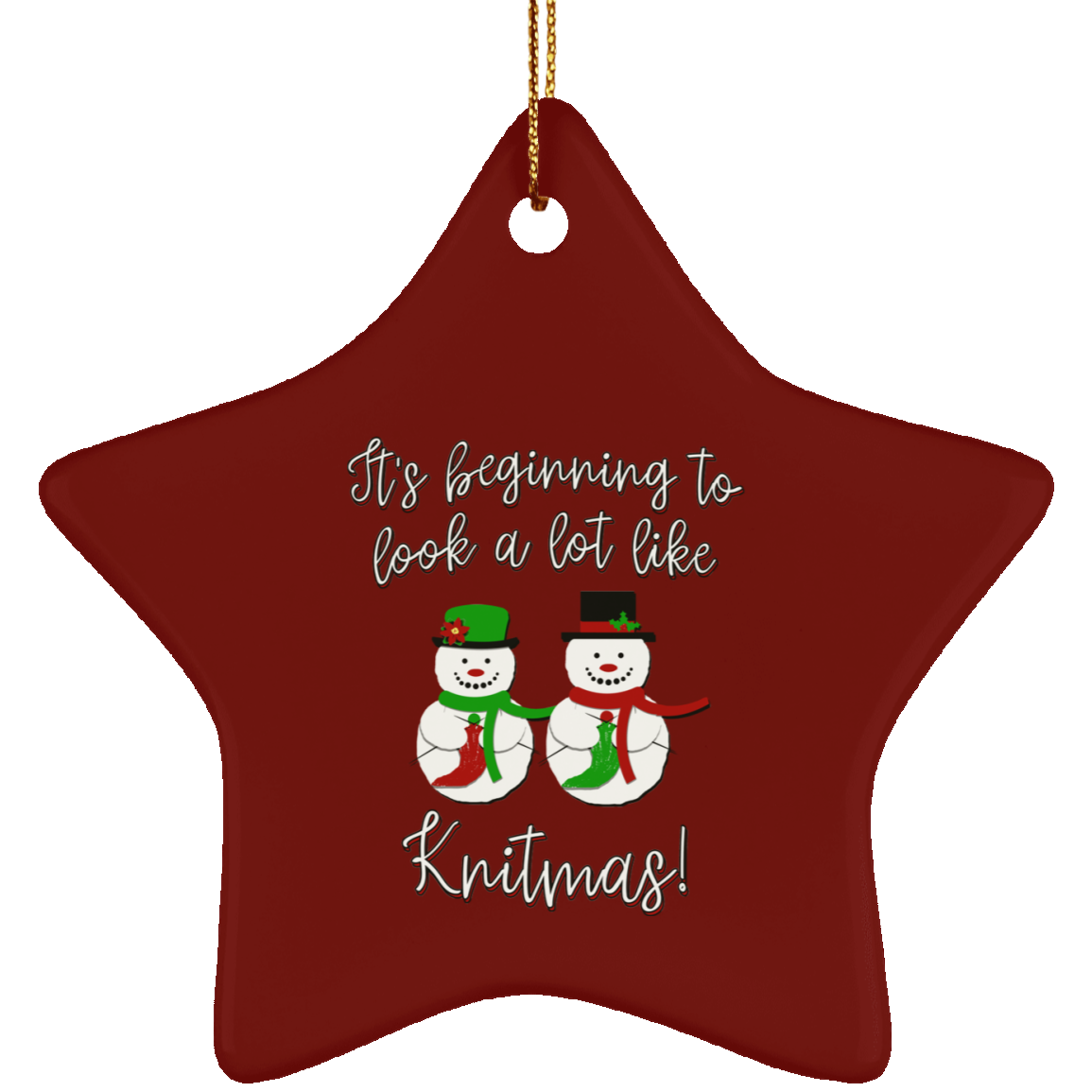 Knitmas Snow Couple Ornaments