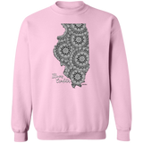 Illinois Crocheter Crewneck Pullover Sweatshirt