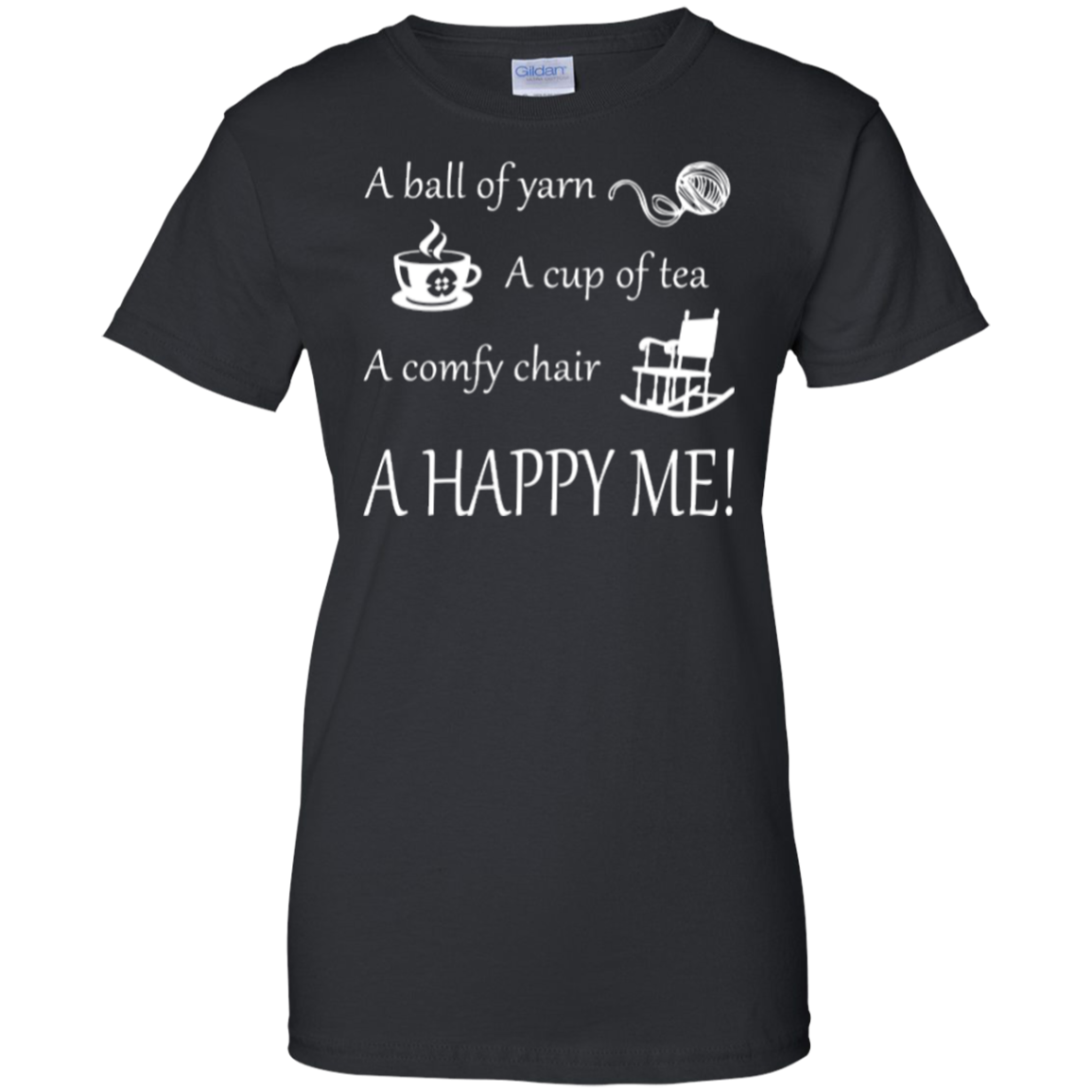 A Happy Me Ladies Custom 100% Cotton T-Shirt - Crafter4Life - 2