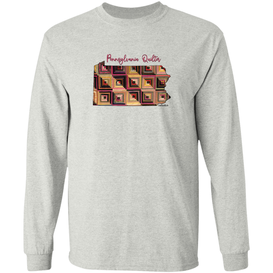 Pennsylvania Quilter Long Sleeve T-Shirt, Gift for Quilting Friends and Family