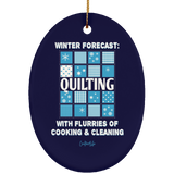 Winter Forecast Quilting Flurries Ornaments