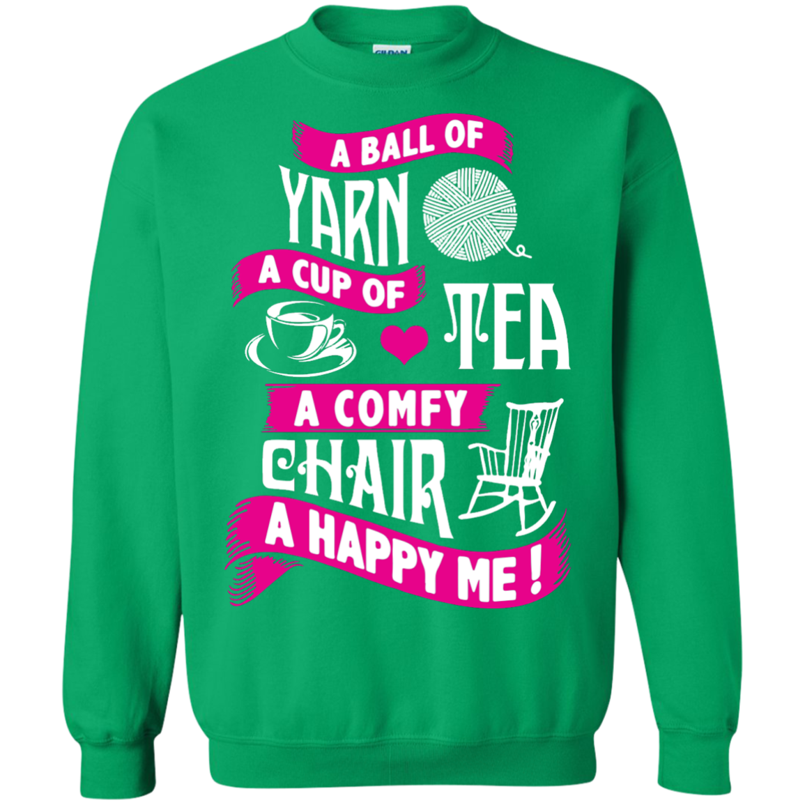 A Ball of Yarn, A Happy Me Crewneck Sweatshirts - Crafter4Life - 9