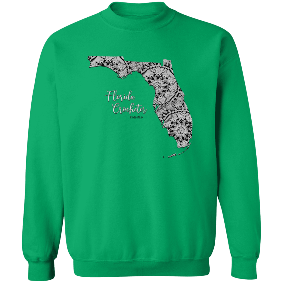 Florida Crocheter Crewneck Pullover Sweatshirt