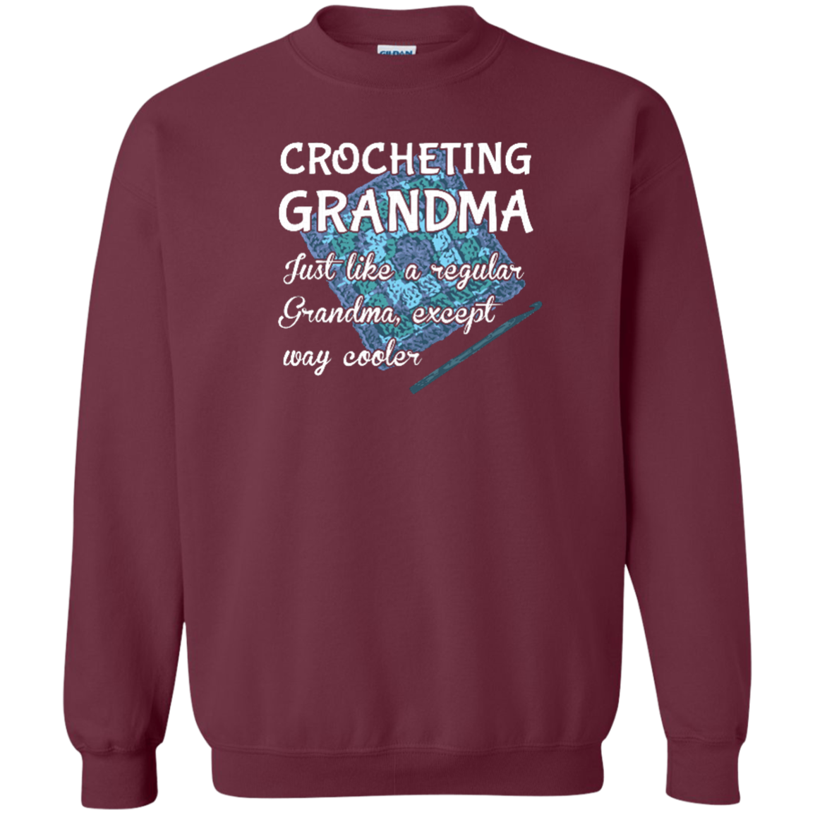 Crocheting Grandma Crewneck Pullover Sweatshirt