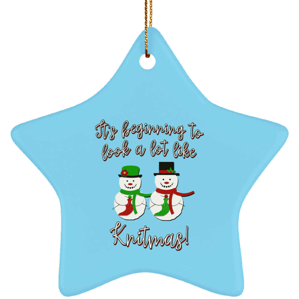 Knitmas Snow Couple Ornaments